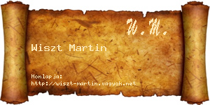 Wiszt Martin névjegykártya